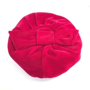 Vintage 70s hat magenta velour union made in Canada